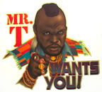 a team mr. t wants you vintage t-shirt iron-on
